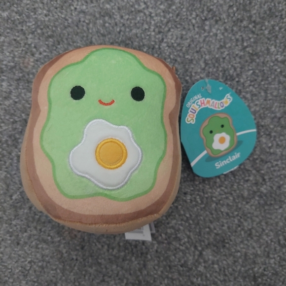 Squishmallow Sinclair Avocado egg toast 5" plush - Picture 1 of 6